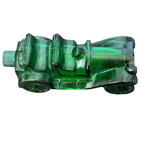 Vintage Avon Car Decanter Green Glass Bottle Empty Cologne Collectible Man Cave - Picture 5 of 16